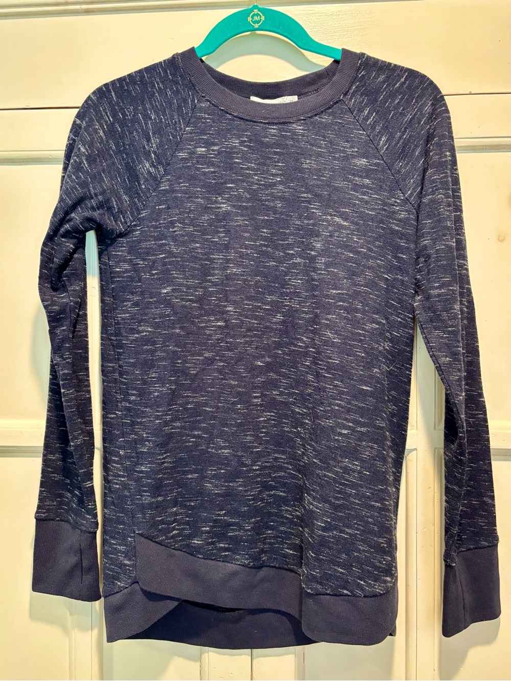Threads 4 Thought Navy Space-Dye Long Sleeve Raglan Top